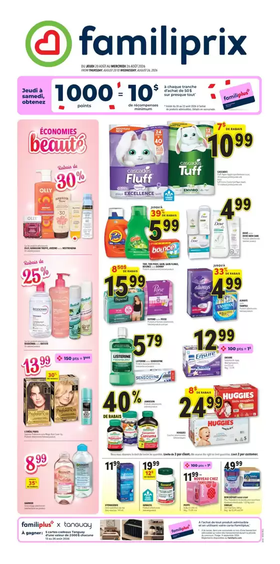 Familiprix catalogue | Great offer for bargain hunters | 2026-08-20T00:00:00.000Z - 2026-08-26T00:00:00.000Z