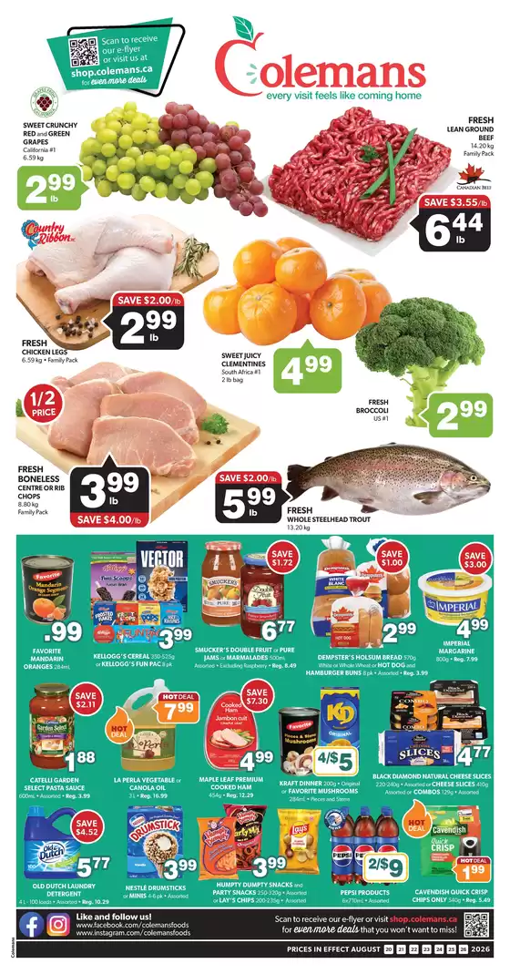 Coleman's catalogue | Great discounts on selected products | 2026-08-20T00:00:00.000Z - 2026-08-26T00:00:00.000Z