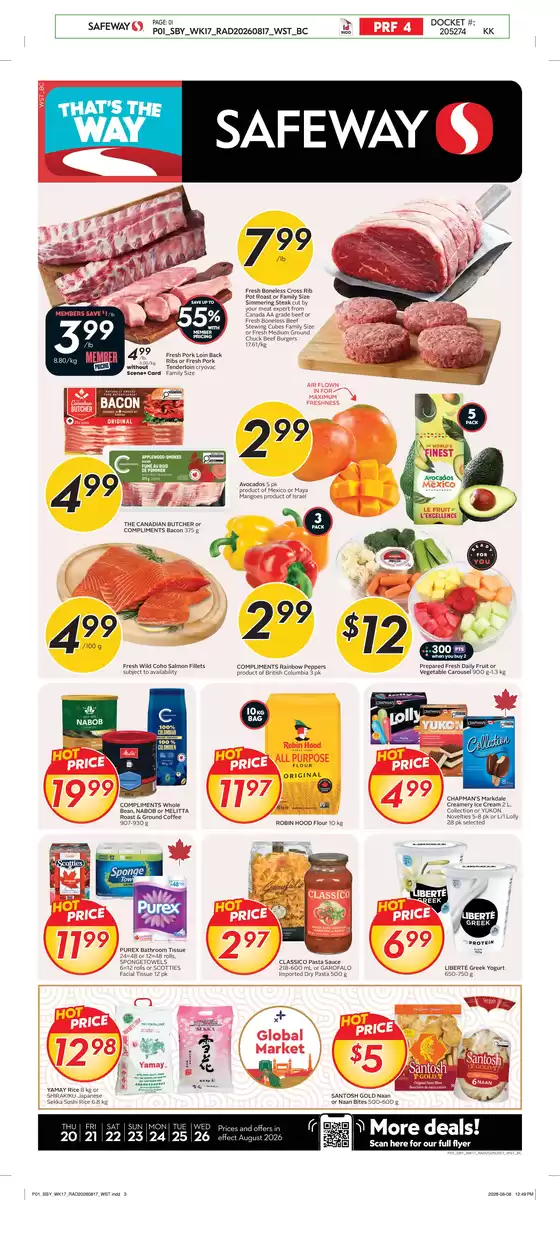 Safeway catalogue | Weekly Flyer - BC | 2026-08-20T00:00:00.000Z - 2026-08-26T00:00:00.000Z