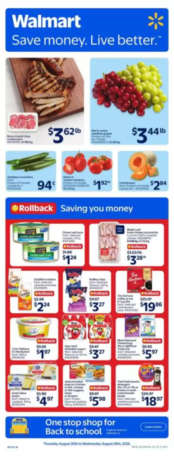 Walmart catalogue | Walmart flyer | 2026-08-20T00:00:00.000Z - 2026-08-26T00:00:00.000Z