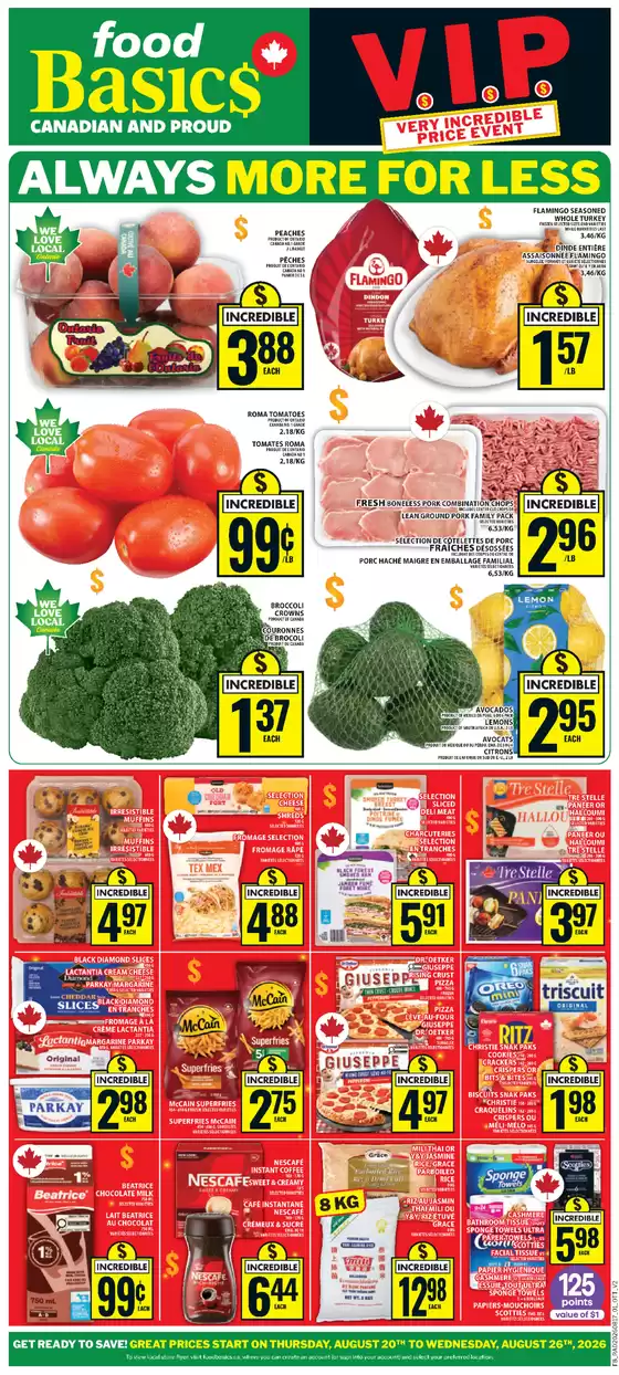 Food Basics catalogue | Great discounts on selected products | 2026-08-20T00:00:00.000Z - 2026-08-26T00:00:00.000Z