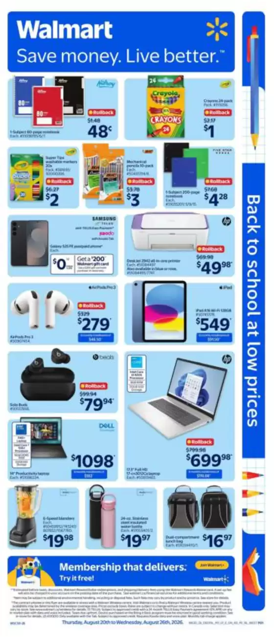 Walmart catalogue | Top deals and discounts | 2026-08-20T00:00:00.000Z - 2026-08-26T00:00:00.000Z