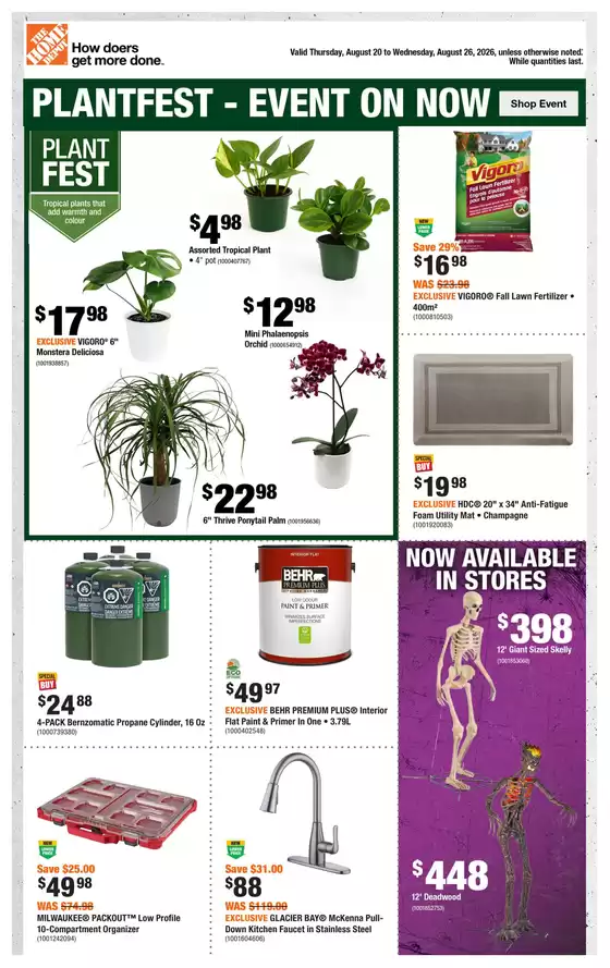 Home Depot catalogue | Current special promotions | 2026-08-20T00:00:00.000Z - 2026-08-26T00:00:00.000Z