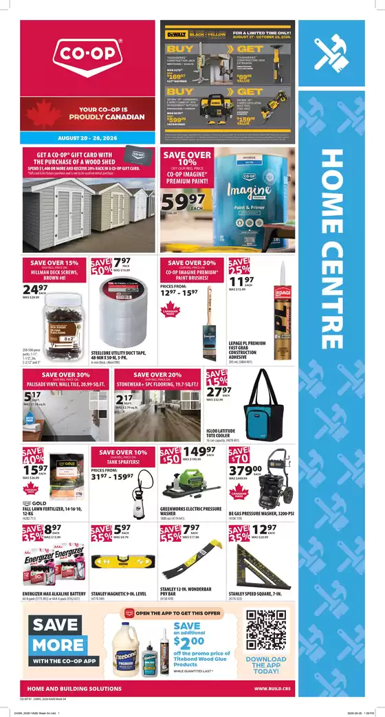 Co-op Home Centre catalogue in Mississauga | Home Centre | 2026-08-20T00:00:00.000Z - 2026-08-26T00:00:00.000Z