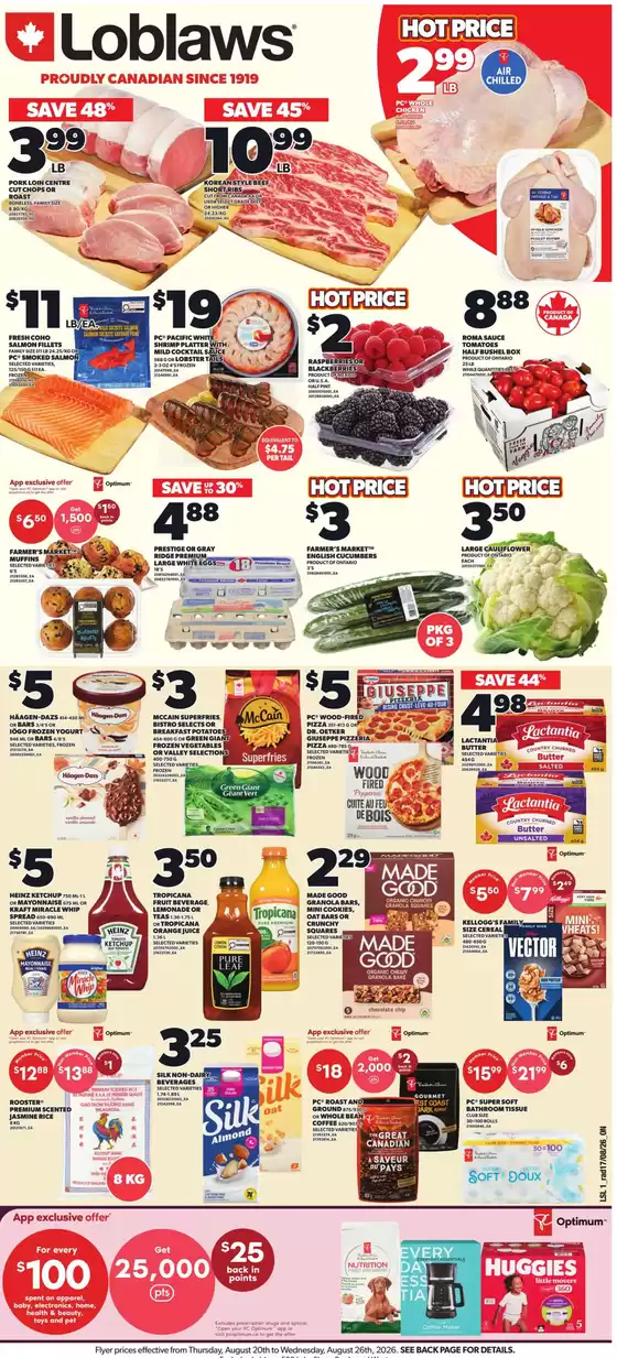 Loblaws catalogue | Weekly flyer  | 2026-08-20T00:00:00.000Z - 2026-08-26T00:00:00.000Z