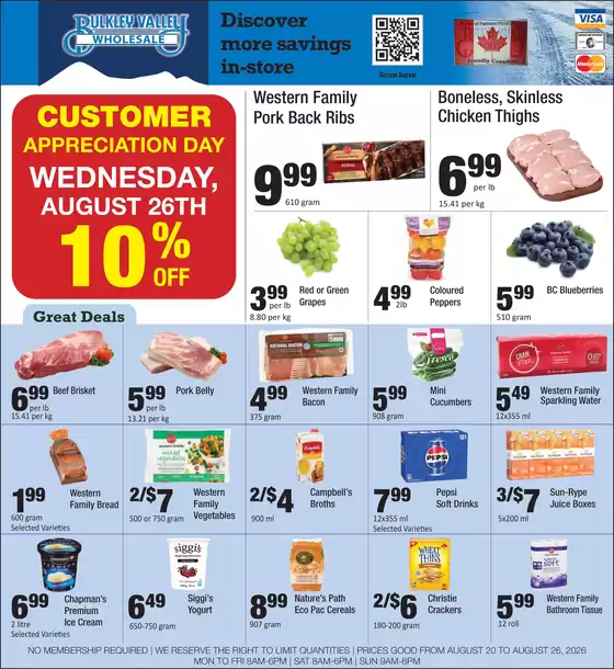 Bulkley Valley Wholesale catalogue | Discover more savings in-store | 2026-08-20T00:00:00.000Z - 2026-08-26T00:00:00.000Z