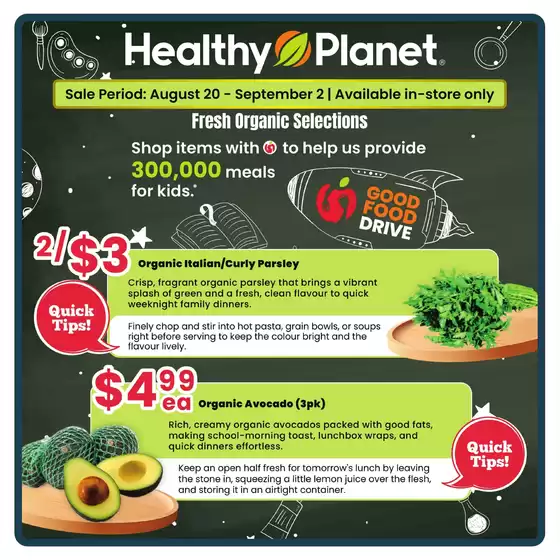Healthy Planet catalogue | Sale Period: August 20 - September 2 | | 2026-08-20T00:00:00.000Z - 2026-09-02T00:00:00.000Z