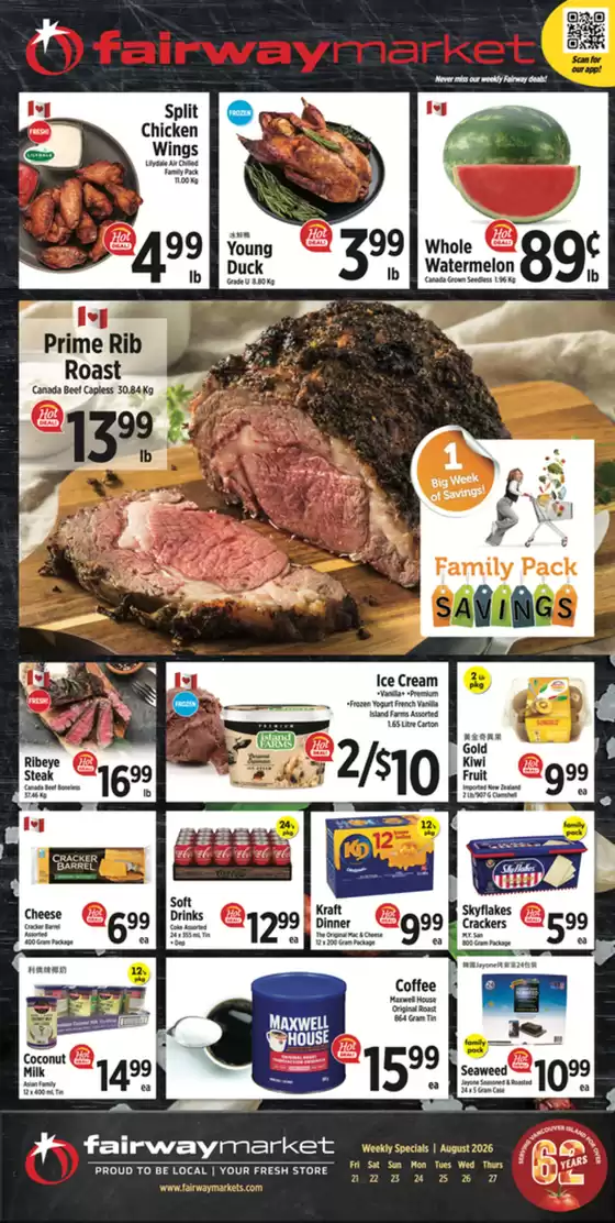 Fairway Market catalogue | Weekly Flyer | Aug 21st - Aug 27th | 2026-08-21T00:00:00.000Z - 2026-08-27T00:00:00.000Z