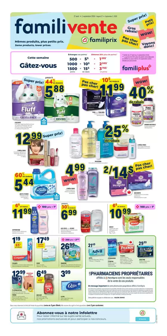 Familiprix catalogue | Exclusive deals for our customers | 2026-08-27T00:00:00.000Z - 2026-09-02T00:00:00.000Z