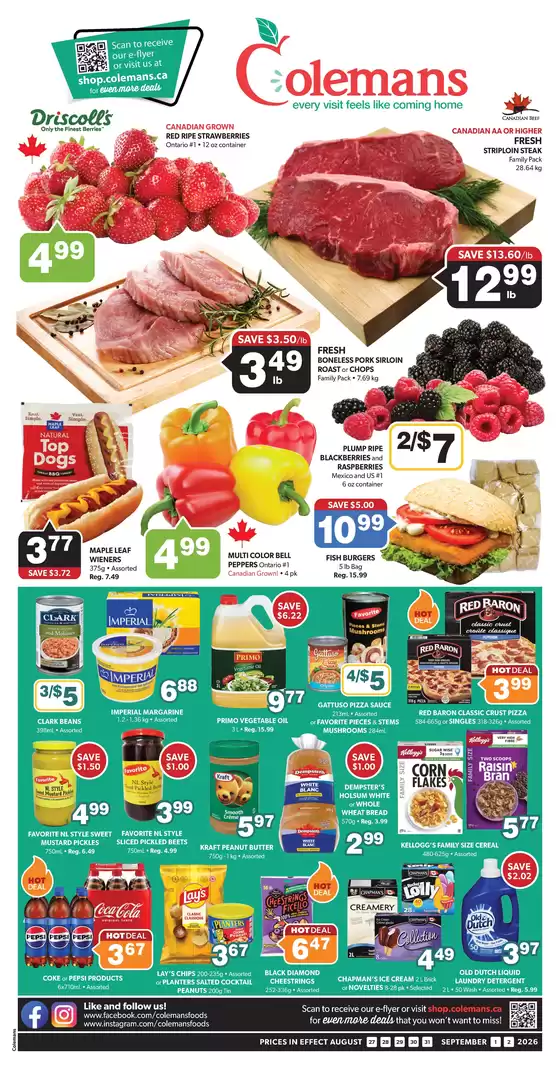 Coleman's catalogue | Great offer for all customers | 2026-08-27T00:00:00.000Z - 2026-09-02T00:00:00.000Z