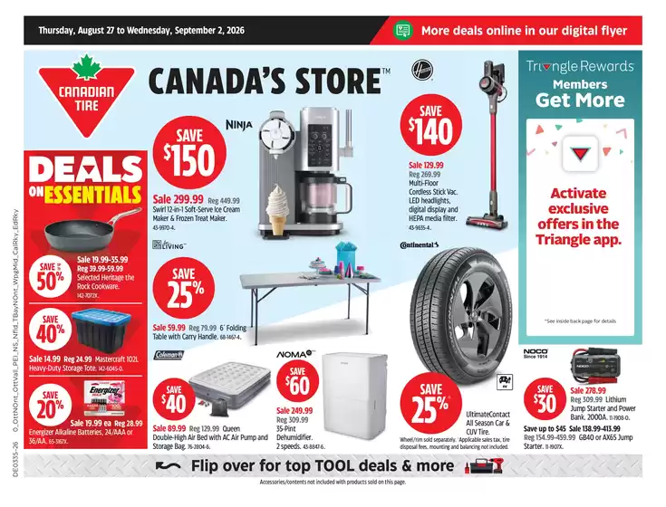 Canadian Tire catalogue | Top deals for all customers | 2026-08-27T00:00:00.000Z - 2026-09-02T00:00:00.000Z
