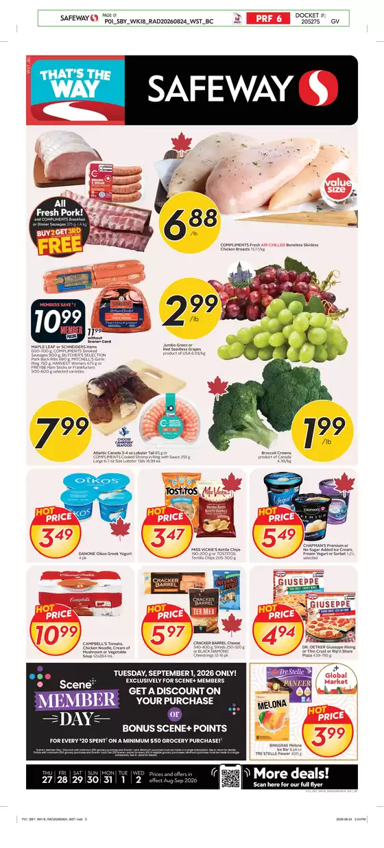 Safeway catalogue | Weekly Flyer - BC | 2026-08-27T00:00:00.000Z - 2026-09-02T00:00:00.000Z