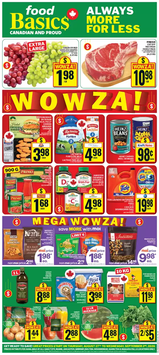 Food Basics catalogue | Offers for bargain hunters | 2026-08-27T00:00:00.000Z - 2026-09-02T00:00:00.000Z