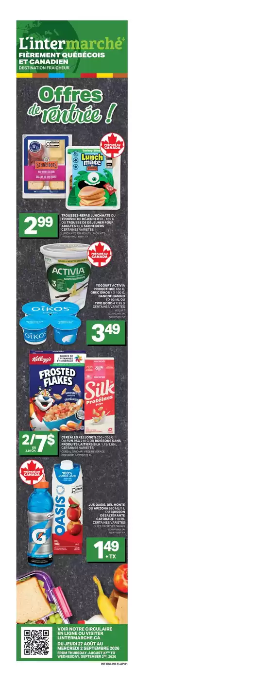 L'Intermarché catalogue | Current bargains and offers | 2026-08-27T00:00:00.000Z - 2026-09-02T00:00:00.000Z
