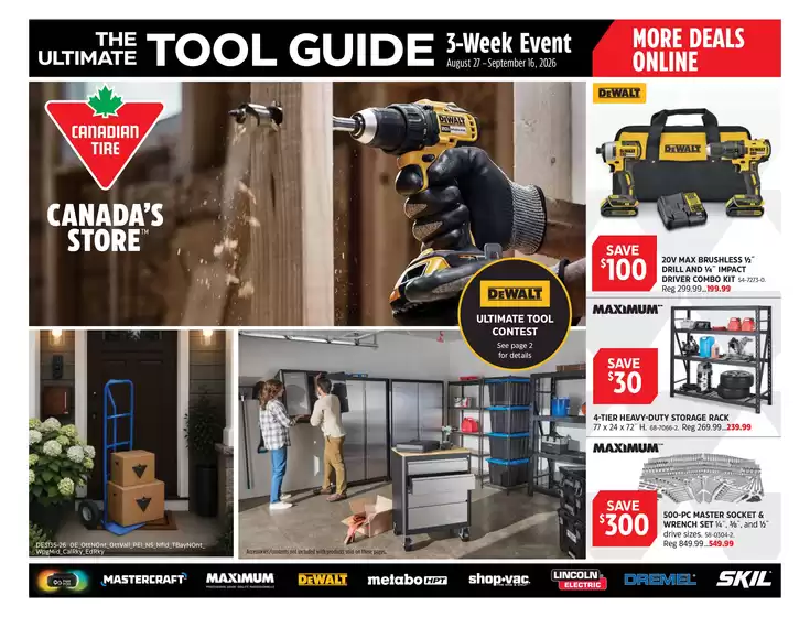 Canadian Tire catalogue | Save now with our deals | 2026-08-27T00:00:00.000Z - 2026-09-16T00:00:00.000Z