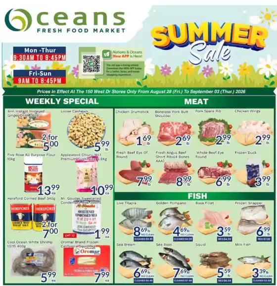 Oceans Fresh Food Market catalogue | Enjoy Special deals everyday | 2026-08-31T00:00:00.000Z - 2026-09-03T00:00:00.000Z