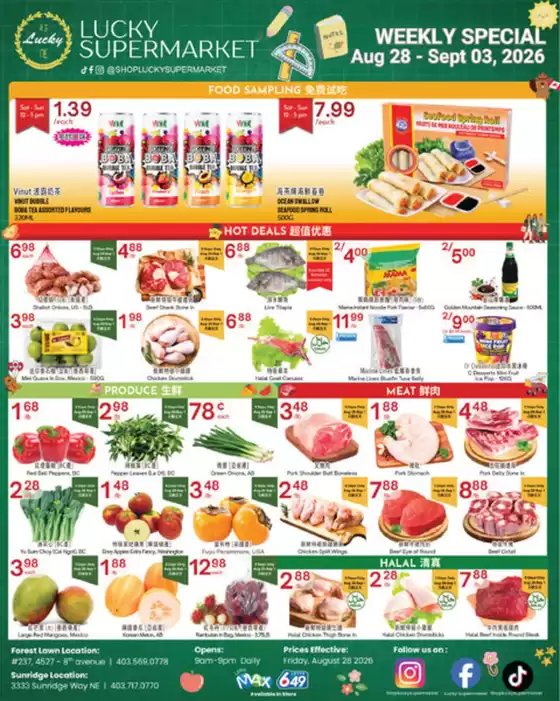 Lucky Supermarket catalogue | Calgary Specials | 2026-08-31T00:00:00.000Z - 2026-09-03T00:00:00.000Z
