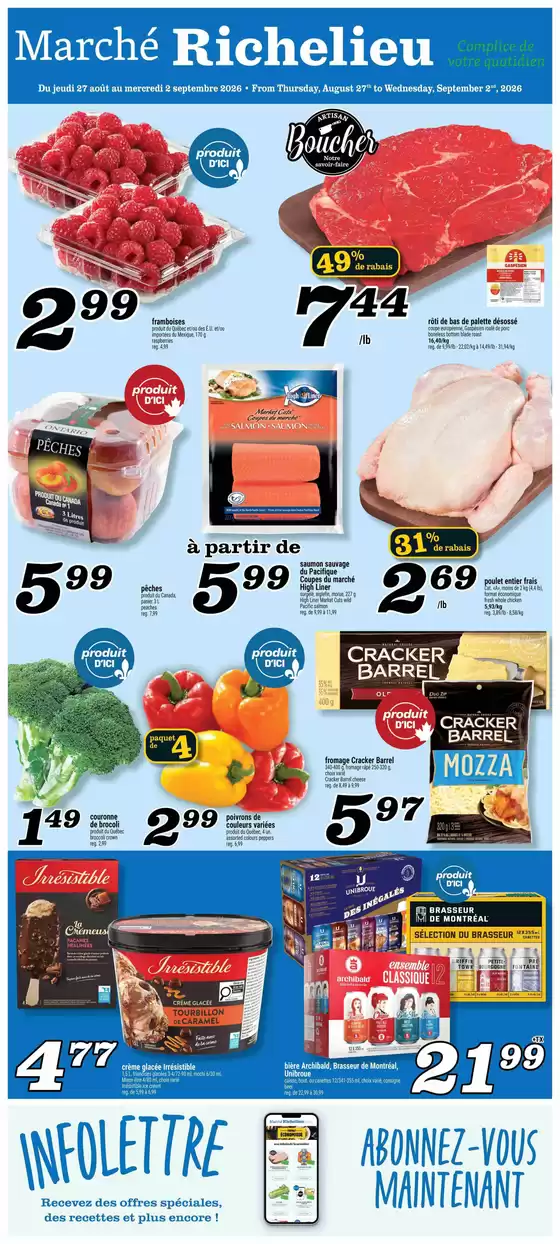 Marché Richelieu catalogue | Weekly flyer | 2026-08-31T00:00:00.000Z - 2026-09-02T00:00:00.000Z