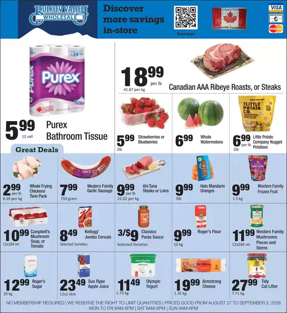 Bulkley Valley Wholesale catalogue | Discover more savings in-store | 2026-08-31T00:00:00.000Z - 2026-09-02T00:00:00.000Z