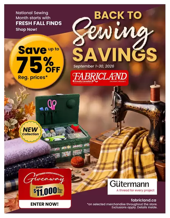 Fabricland catalogue | Flyer | 2026-09-01T00:00:00.000Z - 2026-09-30T00:00:00.000Z