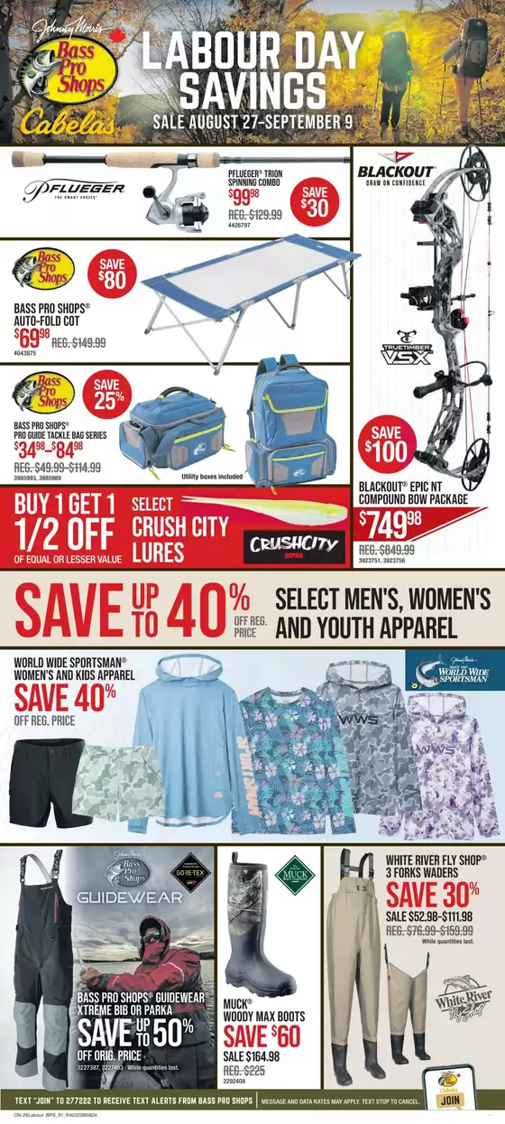 Bass Pro Shop catalogue | Labour day savings | 2026-09-01T00:00:00.000Z - 2026-09-09T00:00:00.000Z