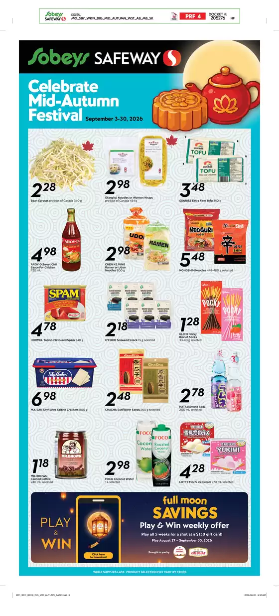 Safeway catalogue in Lloydminster | Discounts and promotions | 2026-09-03T00:00:00.000Z - 2026-09-30T00:00:00.000Z