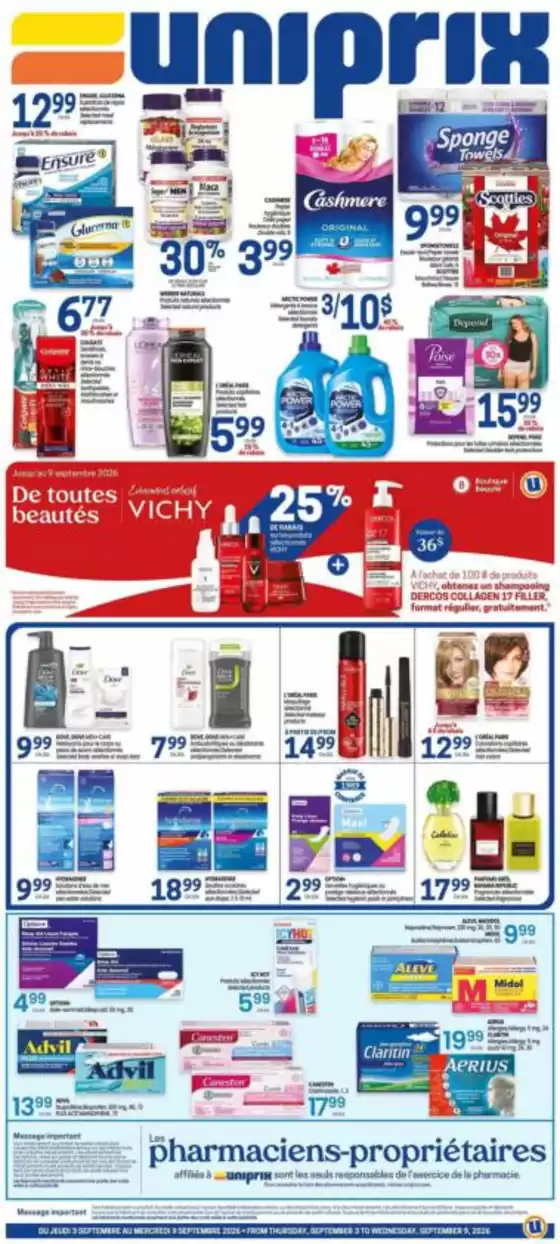 Uniprix catalogue | Uniprix Weekly ad | 2026-09-03T00:00:00.000Z - 2026-09-09T00:00:00.000Z