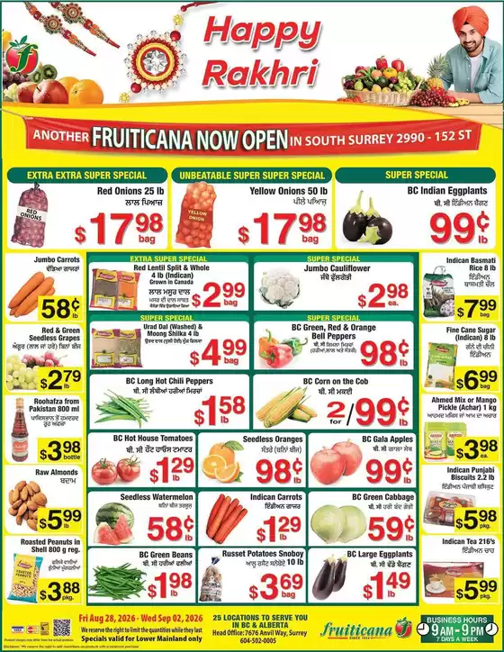 Fruiticana catalogue in Abbotsford | Fruiticana flyer | 2026-08-28T00:00:00.000Z - 2026-09-02T00:00:00.000Z