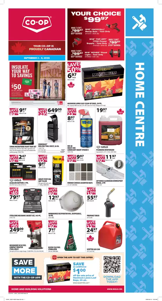 Co-op Home Centre catalogue | Discounts and promotions | 2026-09-03T00:00:00.000Z - 2026-09-09T00:00:00.000Z