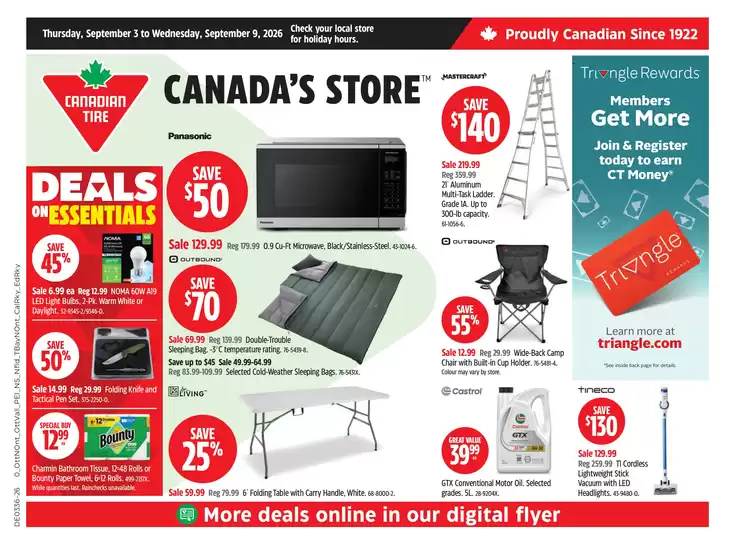 Canadian Tire catalogue | Great offer for bargain hunters | 2026-09-03T00:00:00.000Z - 2026-09-09T00:00:00.000Z