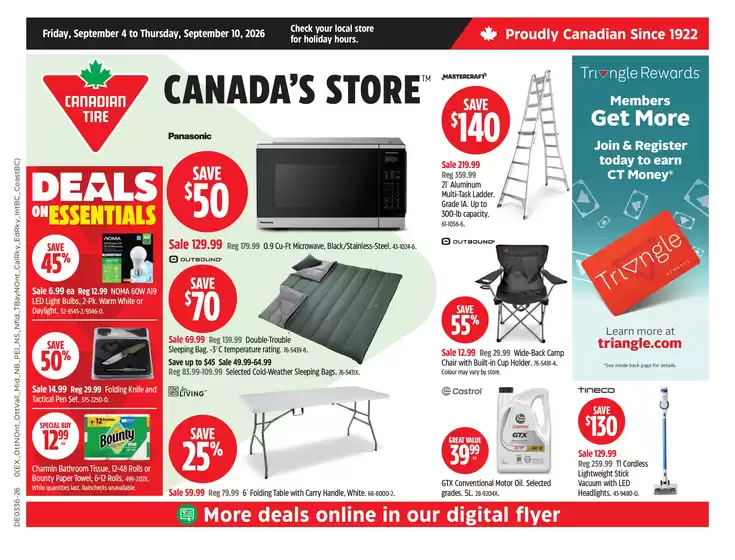 Canadian Tire catalogue in Milton | Exclusive deals for our customers | 2026-09-04T00:00:00.000Z - 2026-09-10T00:00:00.000Z
