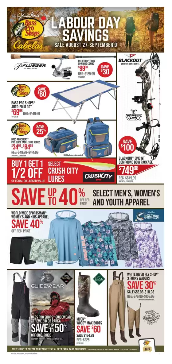 Cabela's catalogue in Leduc | Labour day savings | 2026-09-02T00:00:00.000Z - 2026-09-09T00:00:00.000Z