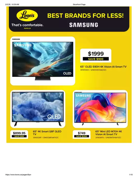 Leon's catalogue | Best brands for less ! | 2026-09-03T00:00:00.000Z - 2026-09-09T00:00:00.000Z