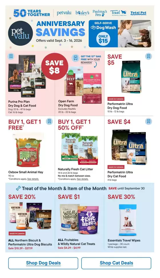 Petvalu catalogue | Bi weekly flyer  | 2026-09-03T00:00:00.000Z - 2026-09-16T00:00:00.000Z