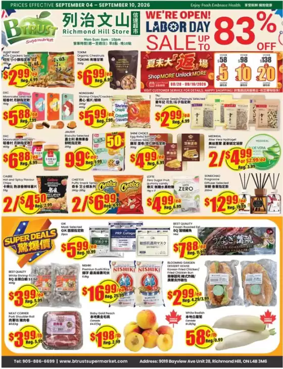 Btrust Supermarket catalogue | Sale up to 83 %  | 2026-09-04T00:00:00.000Z - 2026-09-10T00:00:00.000Z