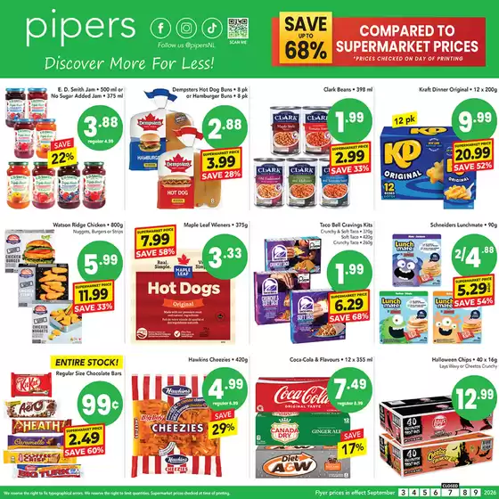 Pipers catalogue | Discover more for less | 2026-09-04T00:00:00.000Z - 2026-09-09T00:00:00.000Z