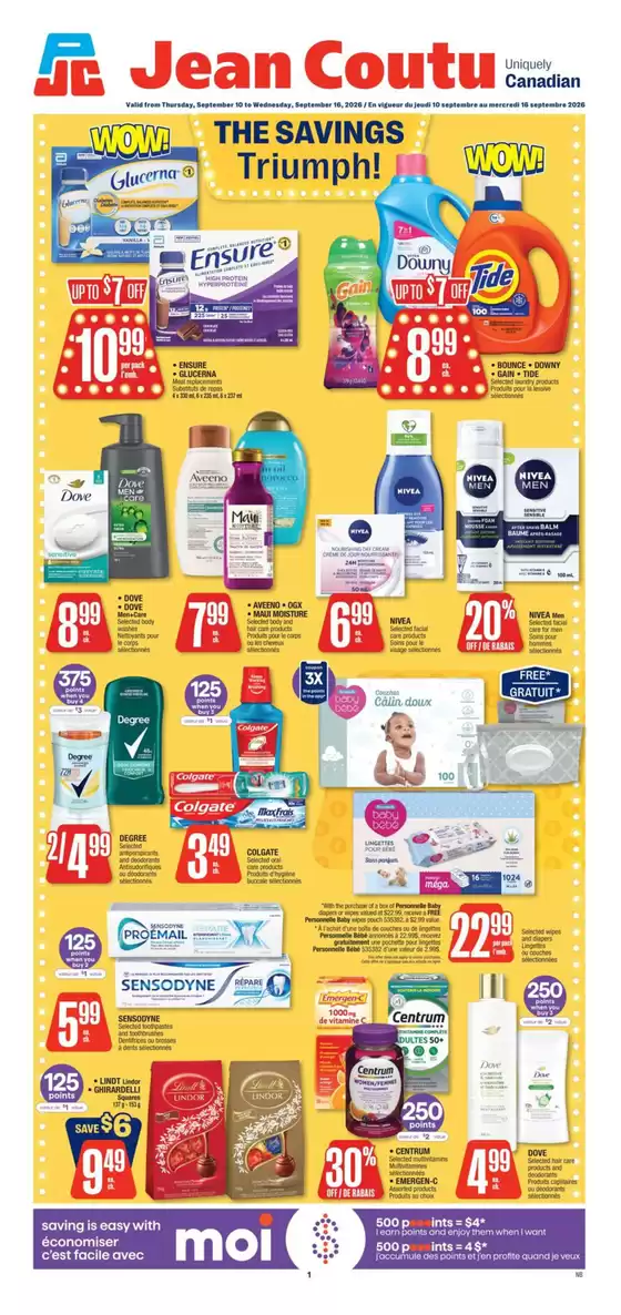 Jean Coutu catalogue | Great discounts on selected products | 2026-09-10T00:00:00.000Z - 2026-09-16T00:00:00.000Z