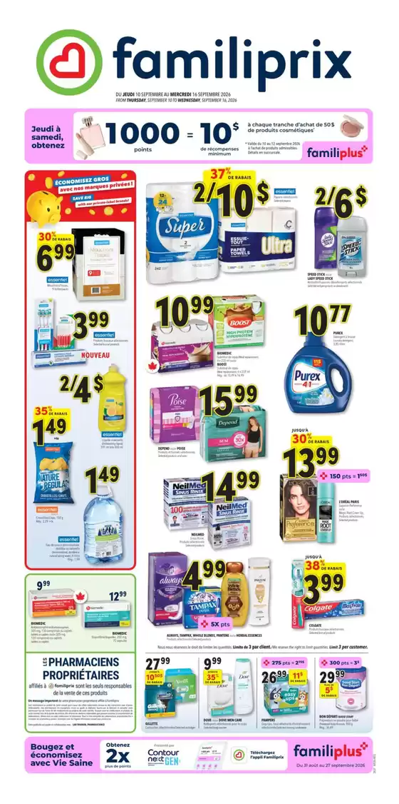 Familiprix catalogue | Top deals for all customers | 2026-09-10T00:00:00.000Z - 2026-09-16T00:00:00.000Z