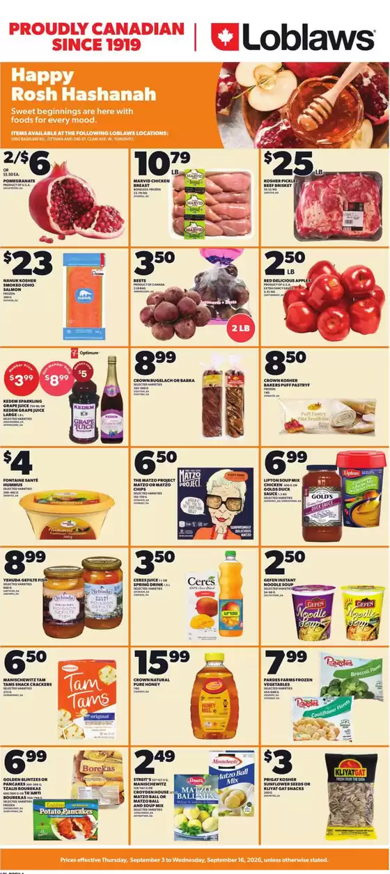 Loblaws catalogue | Happy Rosh Hashana | 2026-09-08T00:00:00.000Z - 2026-09-16T00:00:00.000Z