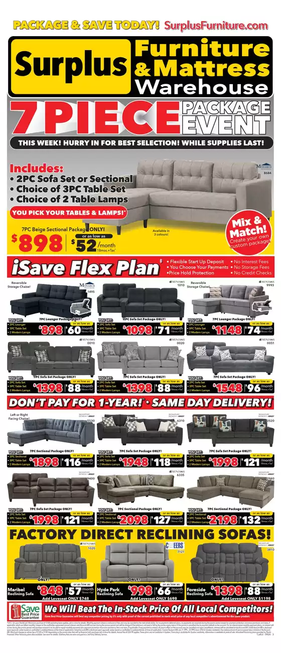 Surplus Furniture catalogue | This week! Hurry in for best selection! | 2026-09-09T00:00:00.000Z - 2026-09-27T00:00:00.000Z