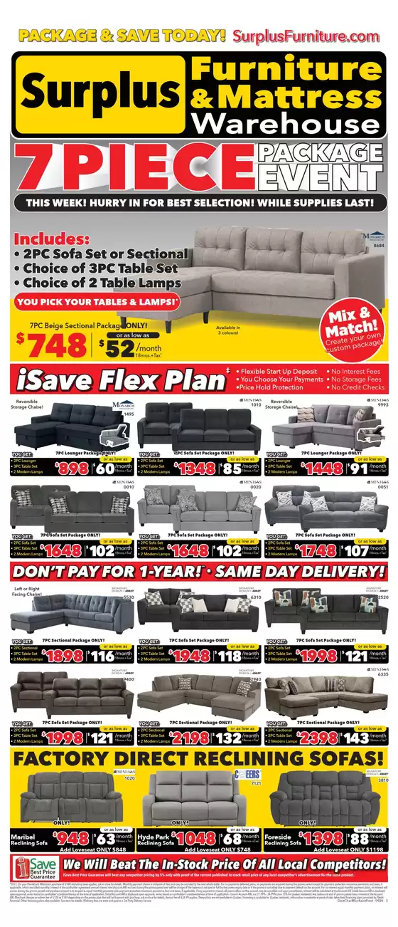 Surplus Furniture catalogue | Package & save today! | 2026-09-09T00:00:00.000Z - 2026-09-27T00:00:00.000Z