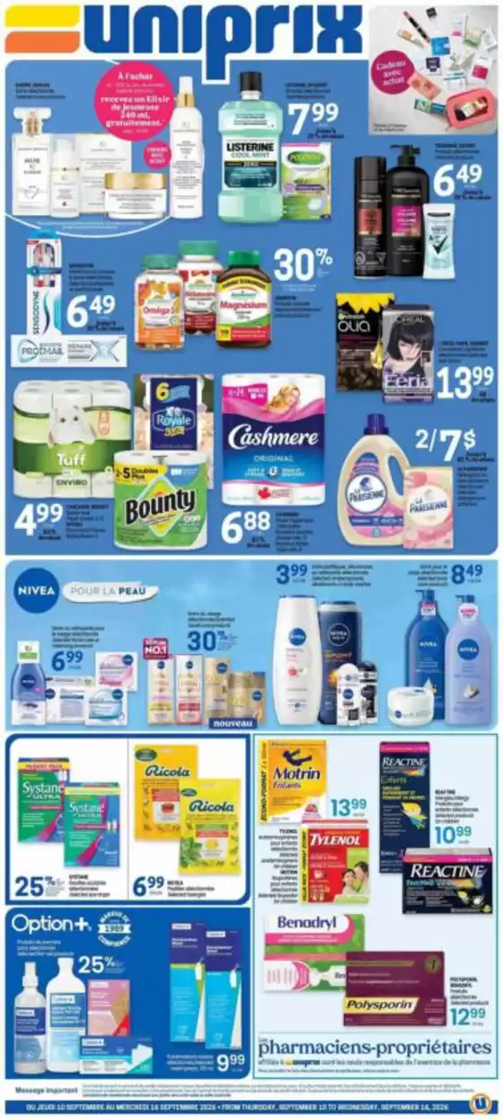 Uniprix catalogue | Uniprix Weekly ad | 2026-09-10T00:00:00.000Z - 2026-09-16T00:00:00.000Z