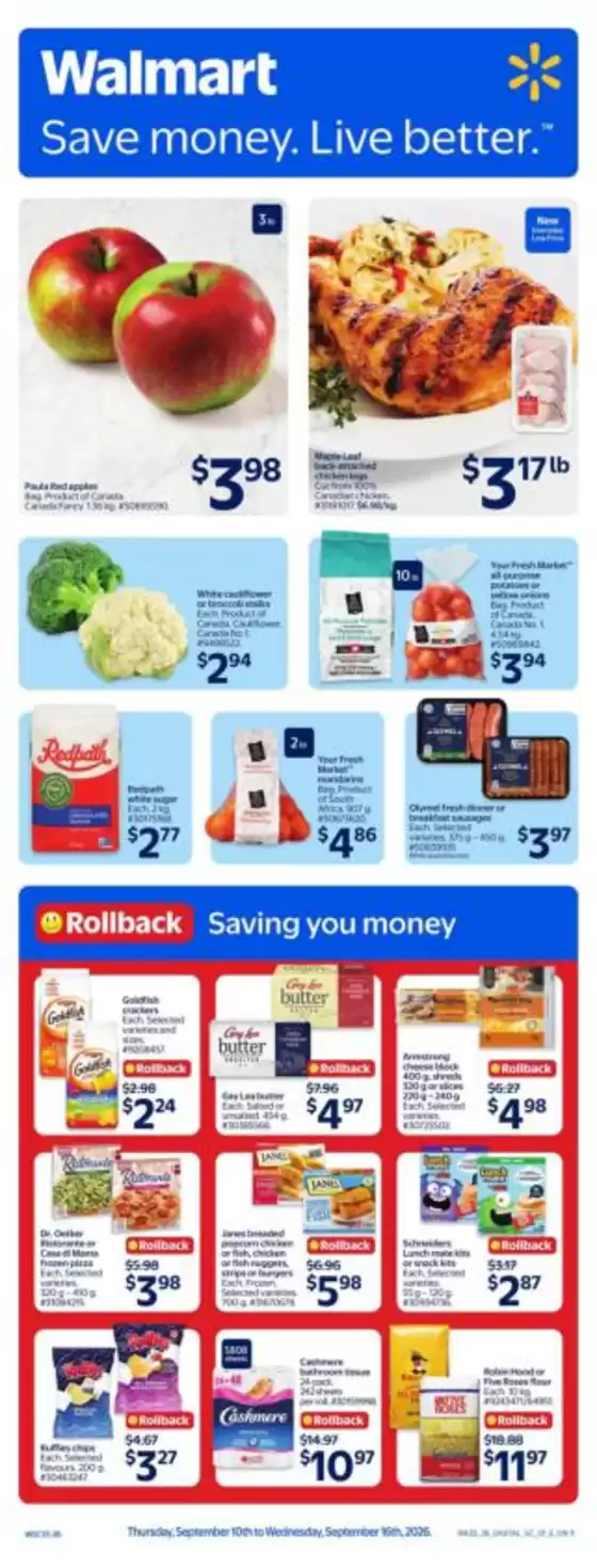 Walmart catalogue in Saskatoon | Walmart flyer | 2026-09-10T00:00:00.000Z - 2026-09-16T00:00:00.000Z