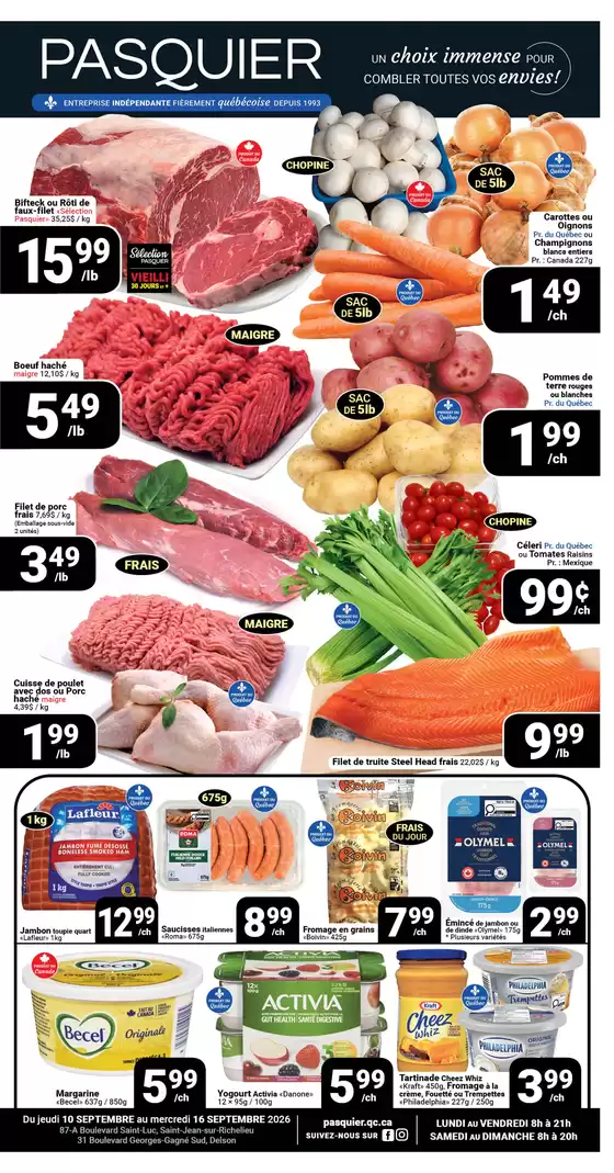 Pasquier catalogue | Choix immense pour combler toutes yos envies! | 2026-09-10T00:00:00.000Z - 2026-09-16T00:00:00.000Z