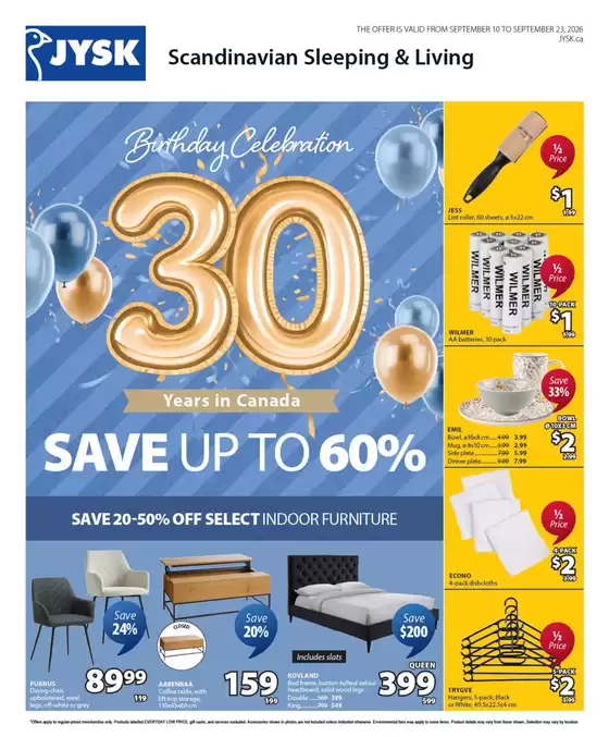 JYSK catalogue | Save up to 60% | 2026-09-10T00:00:00.000Z - 2026-09-23T00:00:00.000Z