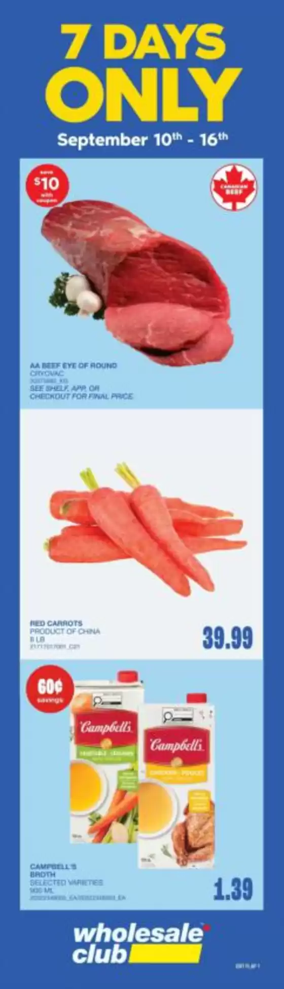 Wholesale Club catalogue | Current deals and offers | 2026-09-10T00:00:00.000Z - 2026-09-16T00:00:00.000Z