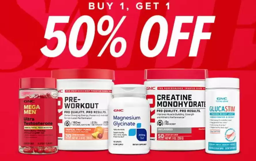 GNC catalogue | Buy one get one 50%off | 2026-09-10T00:00:00.000Z - 2026-09-27T00:00:00.000Z