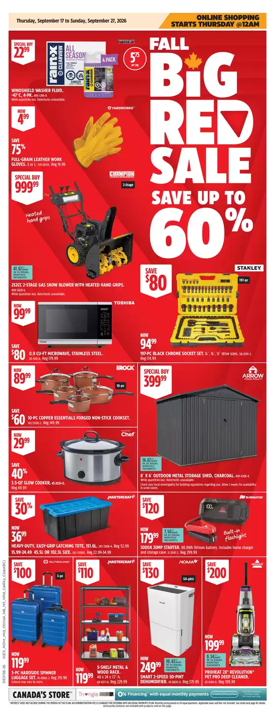Canadian Tire catalogue | Wide range of offers | 2026-09-17T00:00:00.000Z - 2026-09-24T00:00:00.000Z