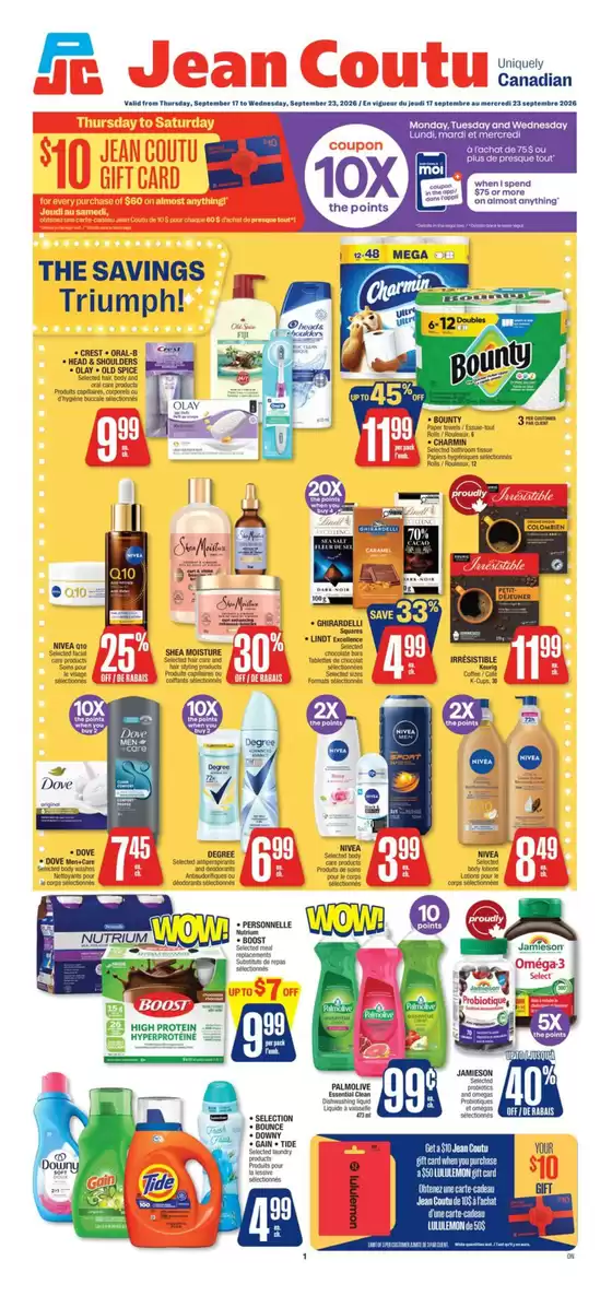 Jean Coutu catalogue | Our best bargains | 2026-09-17T00:00:00.000Z - 2026-09-23T00:00:00.000Z