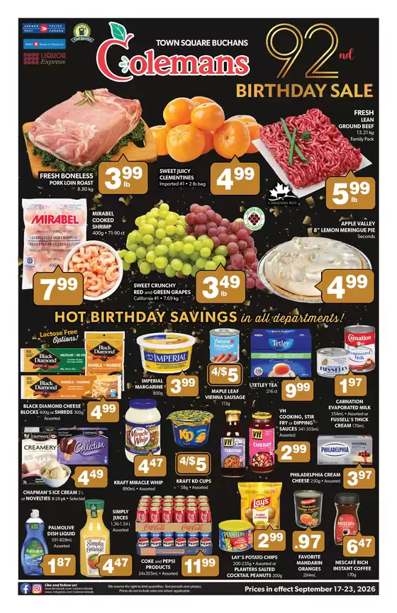 Coleman's catalogue | Current deals and offers | 2026-09-17T00:00:00.000Z - 2026-09-23T00:00:00.000Z